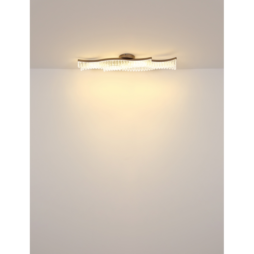 Globo - LED Stropní svítidlo LED/35W/230V 3200K 18x108 cm zlatá