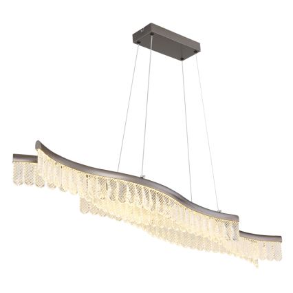 Globo - LED Lustr na lanku LED/35W/230V 3200K matný chrom