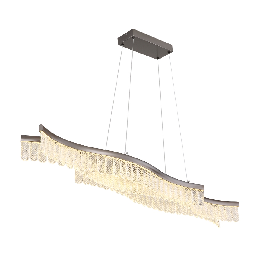 Globo - LED Lustr na lanku LED/35W/230V 3200K matný chrom