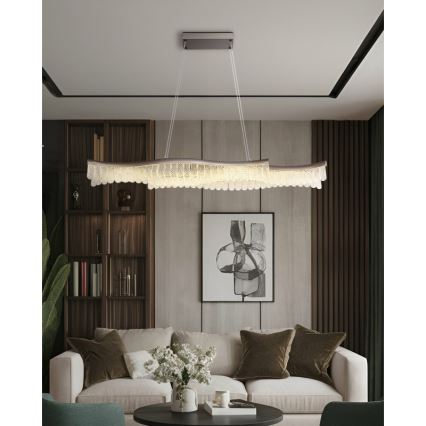 Globo - LED Lustr na lanku LED/35W/230V 3200K matný chrom
