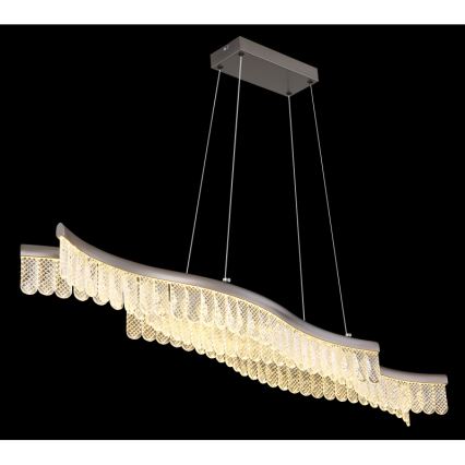 Globo - LED Lustr na lanku LED/35W/230V 3200K matný chrom