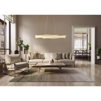 Globo - LED Lustr na lanku LED/35W/230V 3200K zlatá