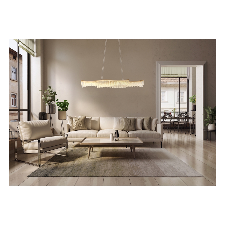 Globo - LED Lustr na lanku LED/35W/230V 3200K zlatá