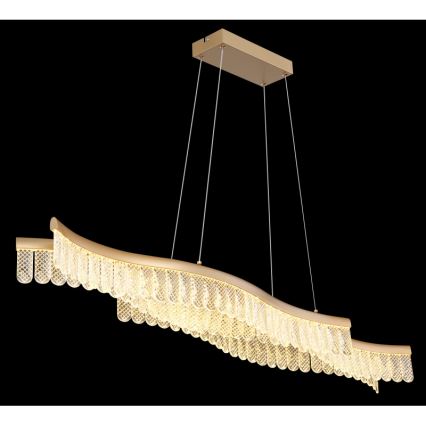 Globo - LED Lustr na lanku LED/35W/230V 3200K zlatá