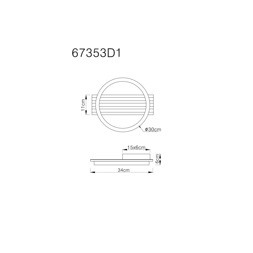 Globo - LED Stropní svítidlo LED/12W/230V 3000K 30x34 cm