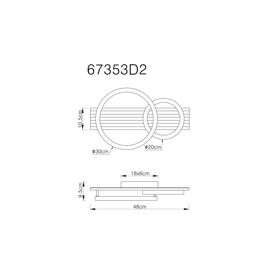 Globo - LED Stropní svítidlo LED/18W/230V 3000K 30x48 cm