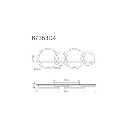 Globo - LED Stropní svítidlo LED/30W/230V 3000K 30x86 cm
