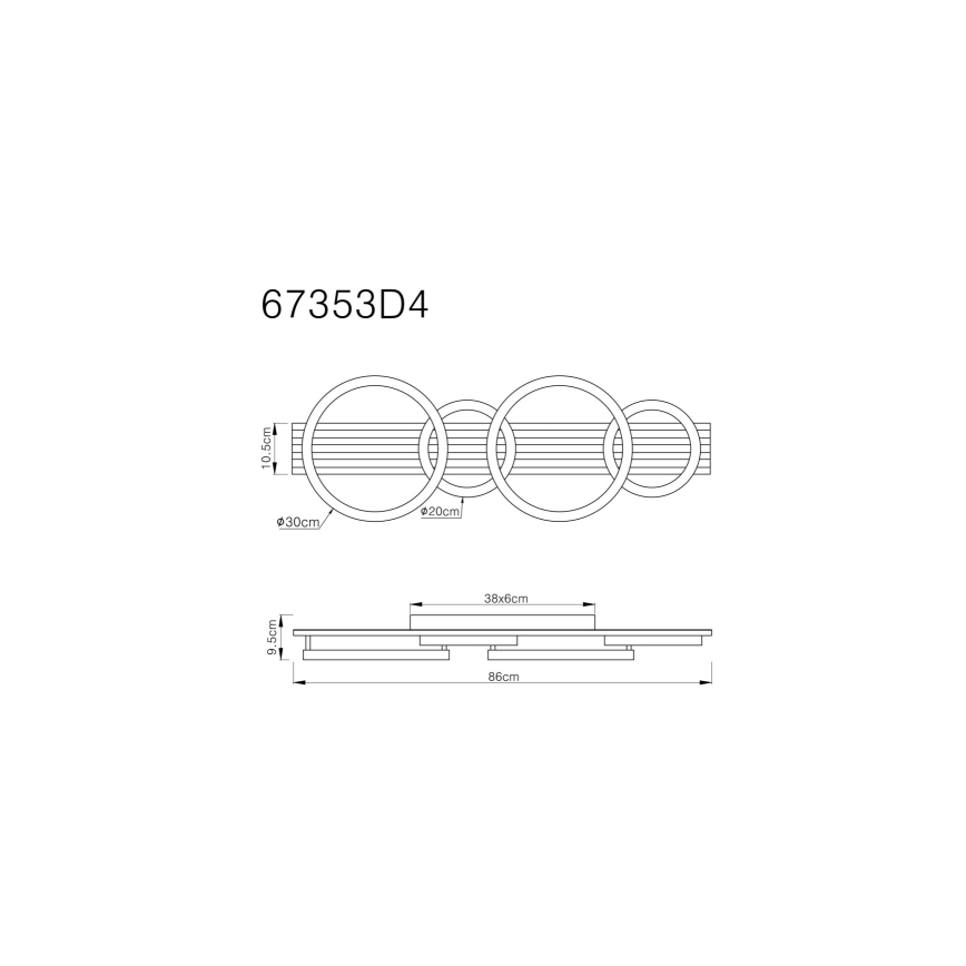 Globo - LED Stropní svítidlo LED/30W/230V 3000K 30x86 cm