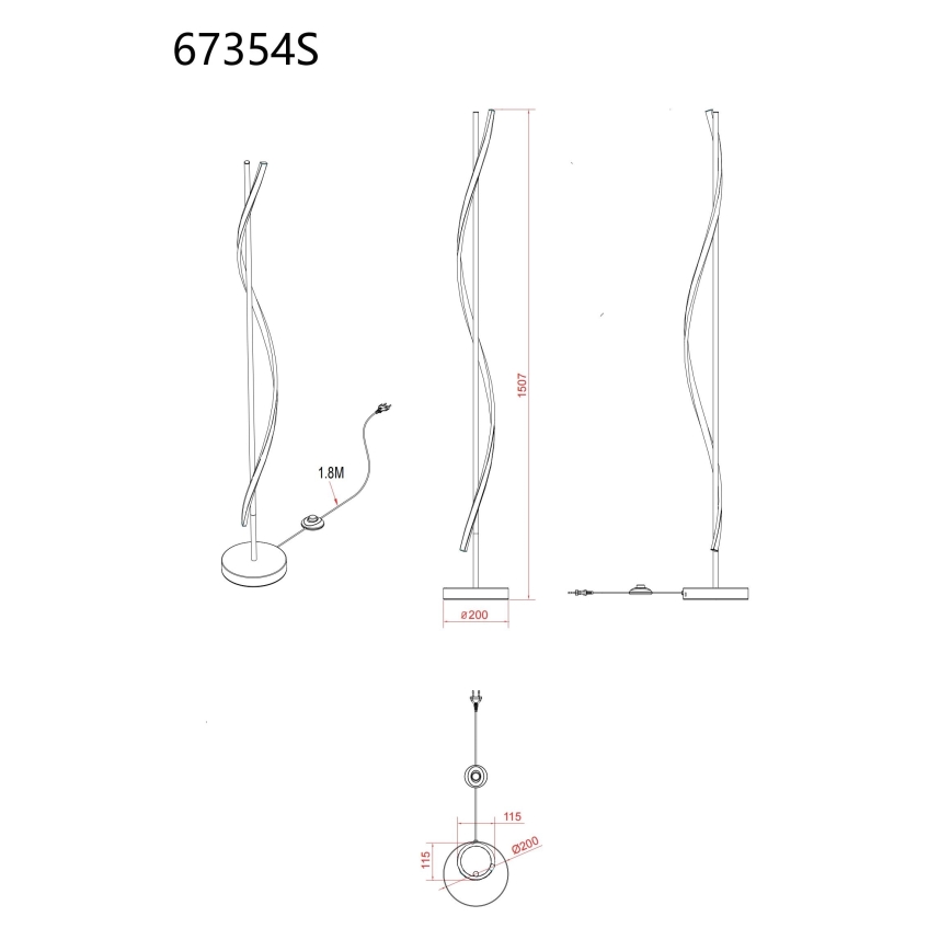 Globo - LED Stojací lampa LED/30W/230V 3000K