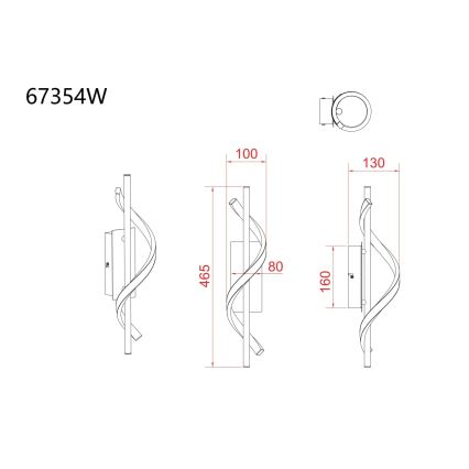 Globo - LED Nástěnné svítidlo LED/12,5W/230V 3000K