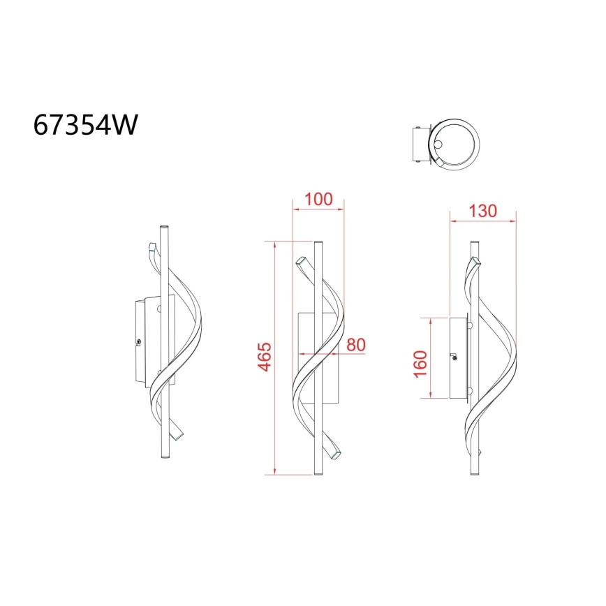 Globo - LED Nástěnné svítidlo LED/12,5W/230V 3000K