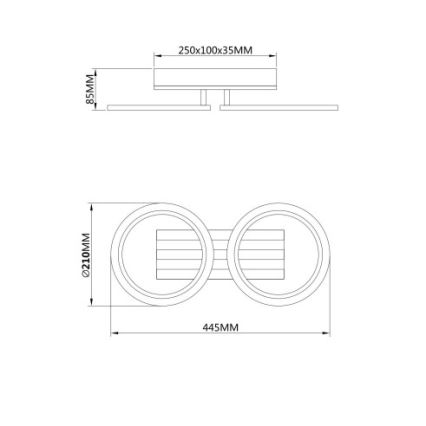 Globo - LED Stropní svítidlo LED/15W/230V 3000/4200/6000K