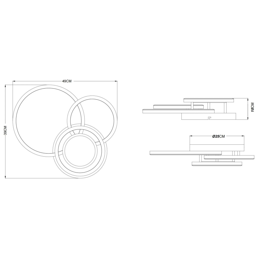 Globo - LED Stropní svítidlo LED/40W/230V 3000K 49x39 cm