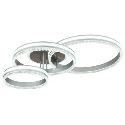 Globo - LED Stmívatelné stropní svítidlo LED/72W/230V 2700-6000K stříbrná + dálkové ovládání