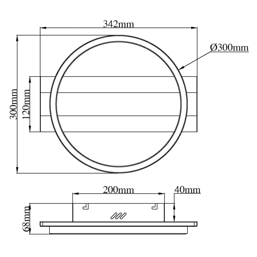 Globo - LED Stropní svítidlo LED/24W/230V 4000K 30x34,2 cm