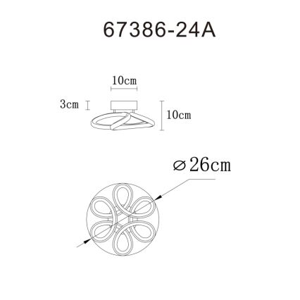 Globo - LED Stropní svítidlo LED/24W/230V 2700/4000/6000K pr. 26 cm černá