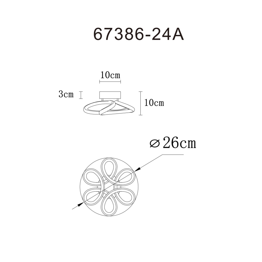 Globo - LED Stropní svítidlo LED/24W/230V 2700/4000/6000K pr. 26 cm černá
