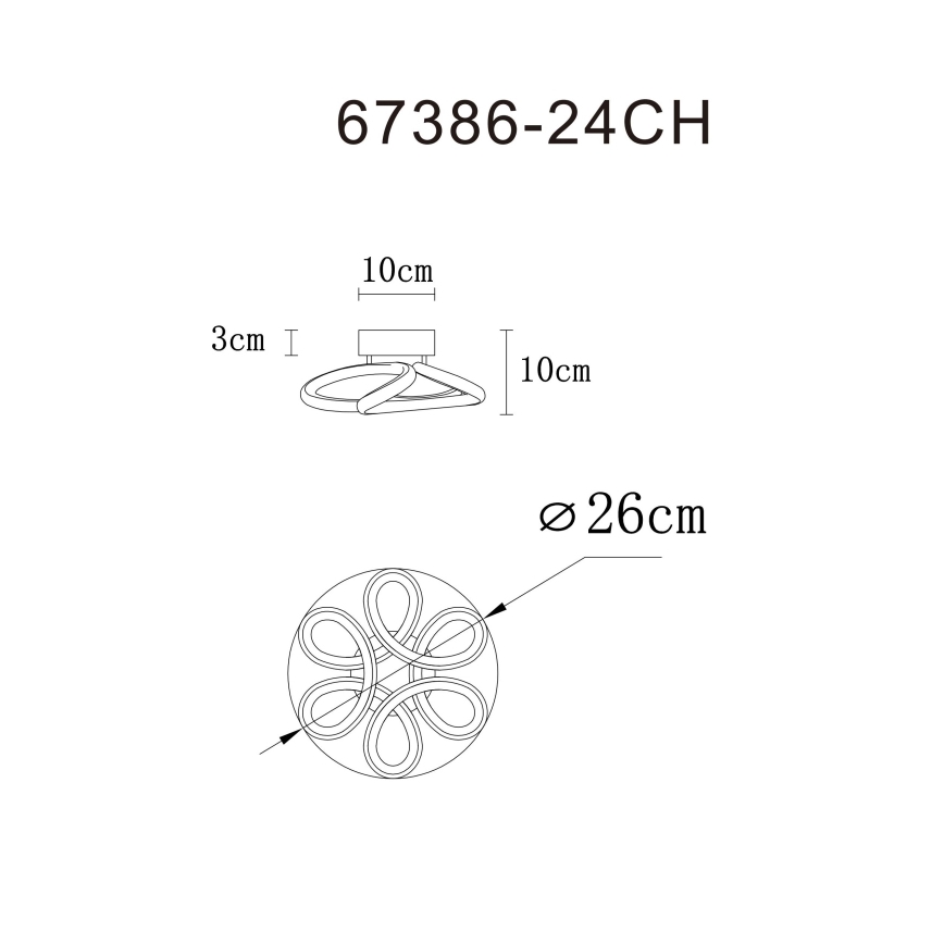 Globo - LED Stropní svítidlo LED/24W/230V 2700/4000/6000K pr. 26 cm zlatá