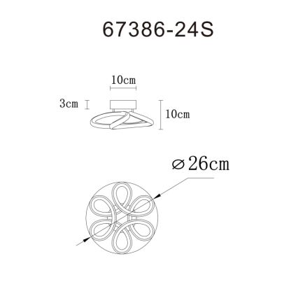 Globo - LED Stropní svítidlo LED/24W/230V 2700/4000/6000K pr. 26 cm matný chrom