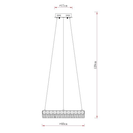 Globo - LED Stmívatelný lustr na lanku LED/24W/230V 2700-6000K čirá + dálkové ovládání