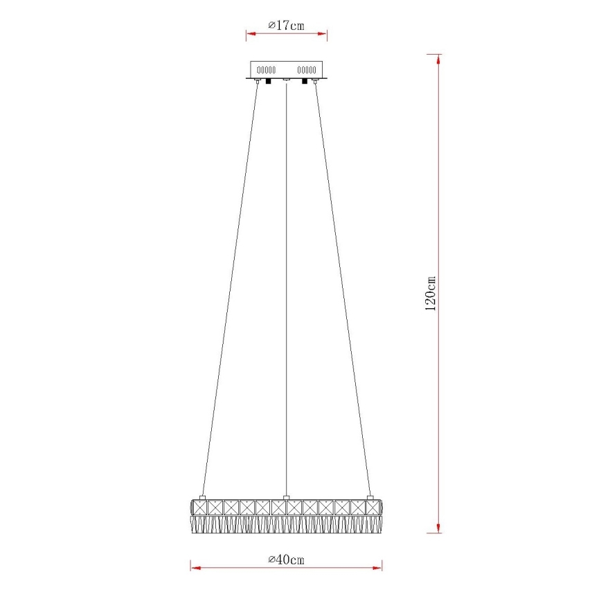 Globo - LED Stmívatelný lustr na lanku LED/24W/230V 2700-6000K čirá + dálkové ovládání