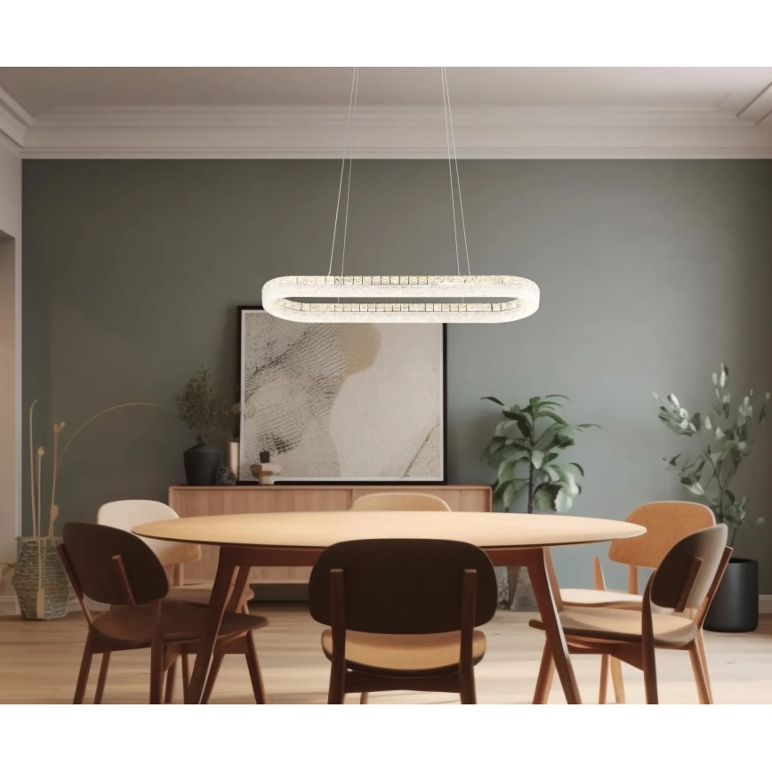 Globo - LED Stmívatelný lustr na lanku LED/40W/230V 2700-6000K čirá + dálkové ovládání
