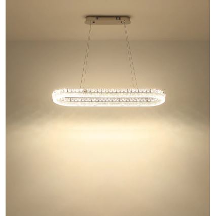 Globo - LED Stmívatelný lustr na lanku LED/40W/230V 2700-6000K čirá + dálkové ovládání