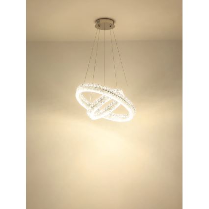 Globo - LED Stmívatelný lustr na lanku LED/60W/230V 2700-6000K čirá + dálkové ovládání