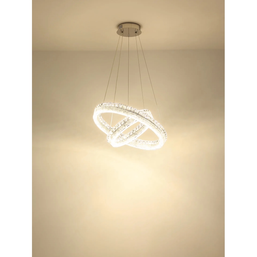 Globo - LED Stmívatelný lustr na lanku LED/60W/230V 2700-6000K čirá + dálkové ovládání