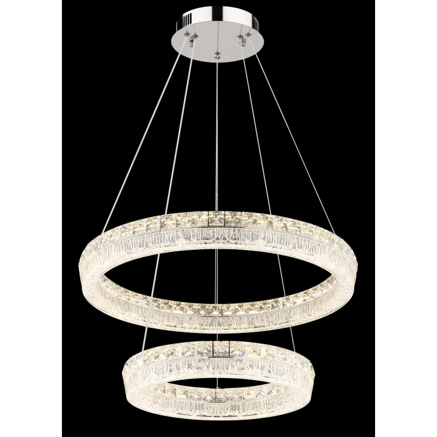 Globo - LED Stmívatelný lustr na lanku LED/60W/230V 2700-6000K čirá + dálkové ovládání