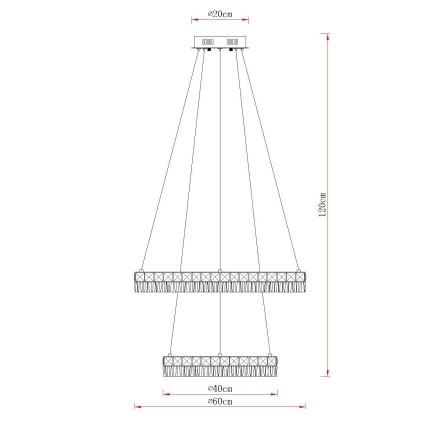 Globo - LED Stmívatelný lustr na lanku LED/60W/230V 2700-6000K čirá + dálkové ovládání