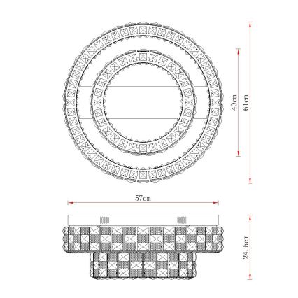 Globo - LED Stmívatelné stropní svítidlo LED/55W/230V 2700-6000K pr. 61 cm + dálkové ovládání