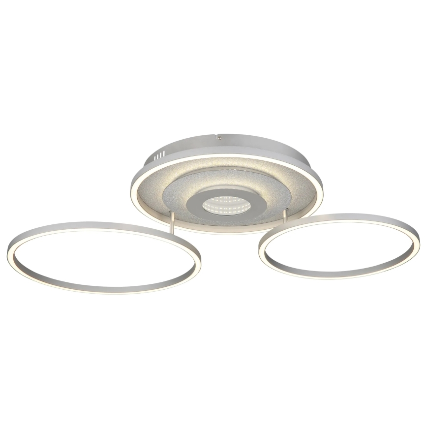 Globo - LED Stmívatelné stropní svítidlo LED/40W/230V 2700-6500K 57x99,2 cm stříbrná + dálkové ovládání