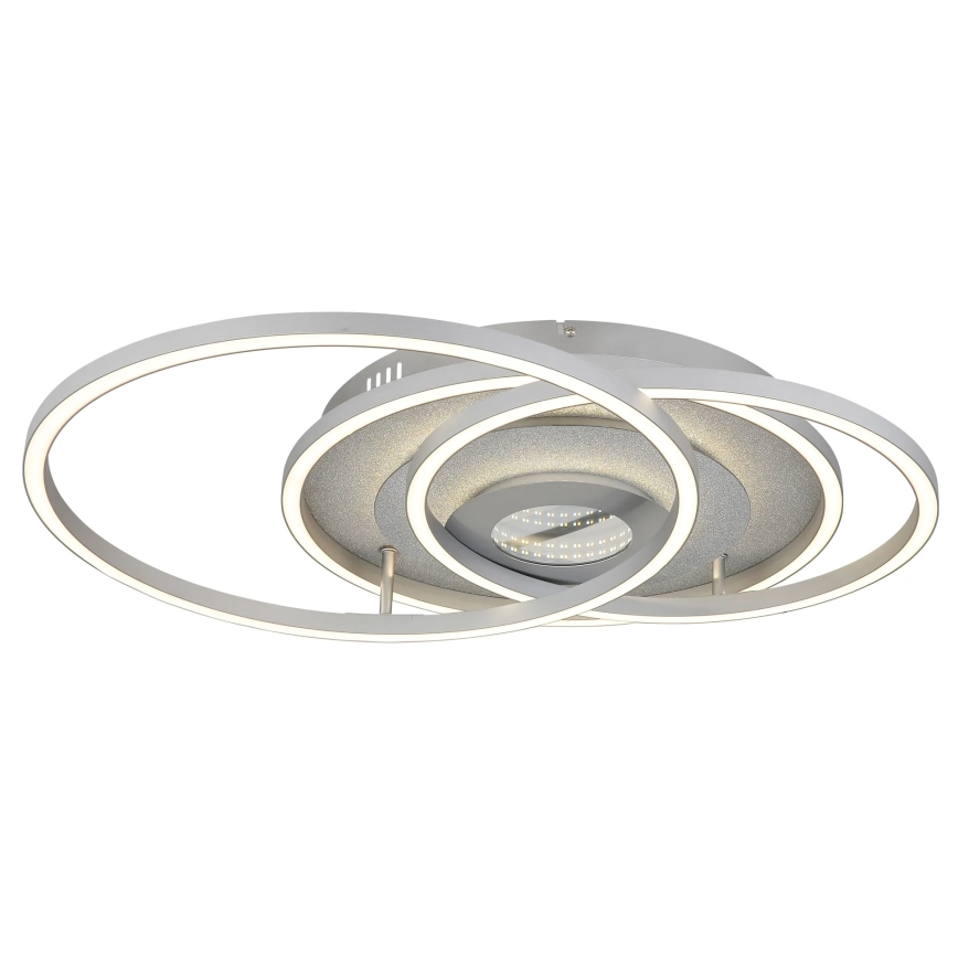 Globo - LED Stmívatelné stropní svítidlo LED/40W/230V 2700-6500K 57x99,2 cm stříbrná + dálkové ovládání