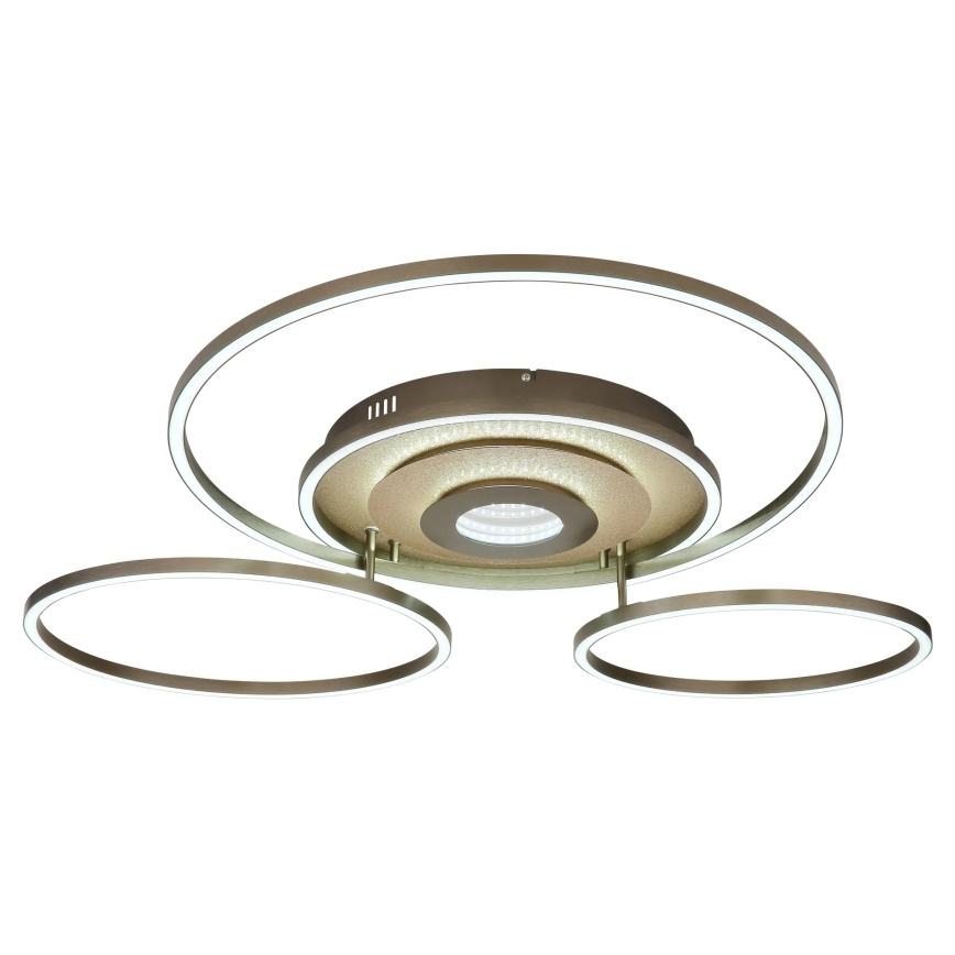 Globo - LED Stmívatelné stropní svítidlo LED/60W/230V 2700-6500K 80,8x99,2 cm hnědá + dálkové ovládání