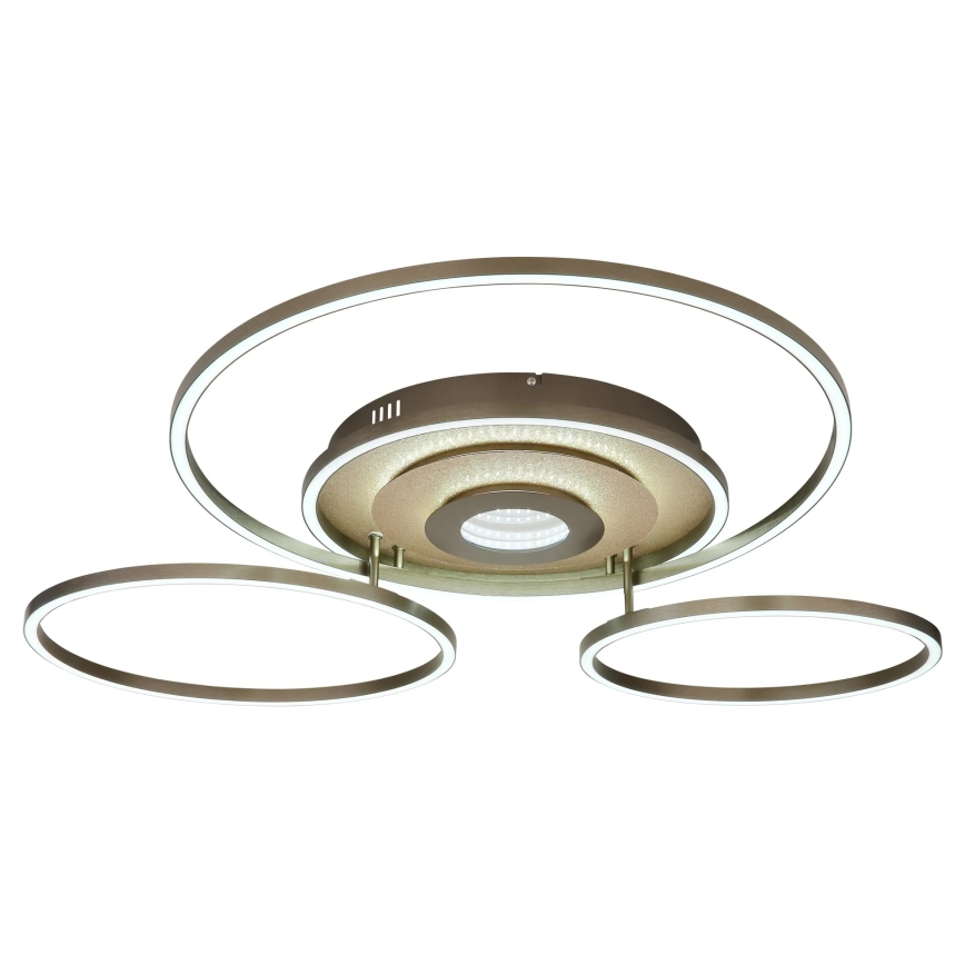 Globo - LED Stmívatelné stropní svítidlo LED/60W/230V 2700-6500K 80,8x99,2 cm mosaz + dálkové ovládání