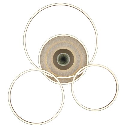 Globo - LED Stmívatelné stropní svítidlo LED/60W/230V 2700-6500K 80,8x99,2 cm mosaz + dálkové ovládání