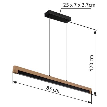 Globo - LED Lustr na lanku LED/24W/230V