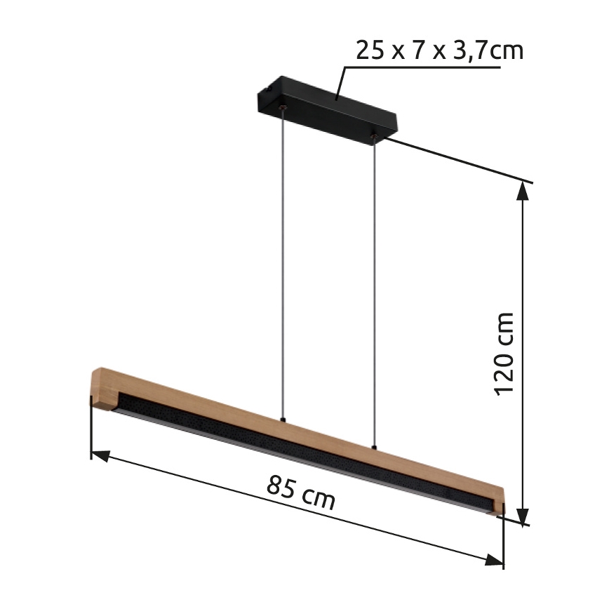 Globo - LED Lustr na lanku LED/24W/230V
