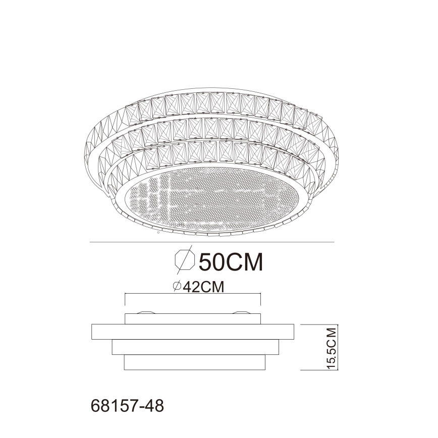 Globo - LED Stmívatelné stropní svítidlo LED/48W/230V 2700-6000K pr. 50 cm bílá + dálkové ovládání