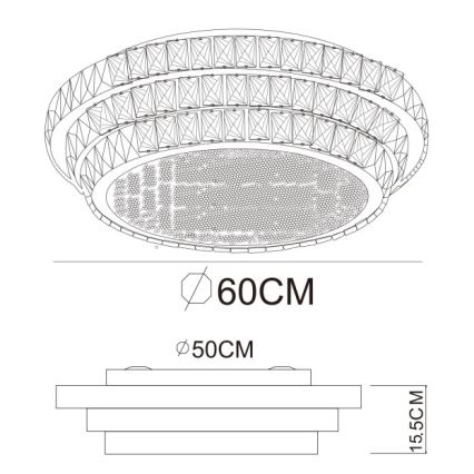 Globo - LED Stmívatelné stropní svítidlo LED/58W/230V 2700-6000K pr. 60 cm bílá + dálkové ovládání