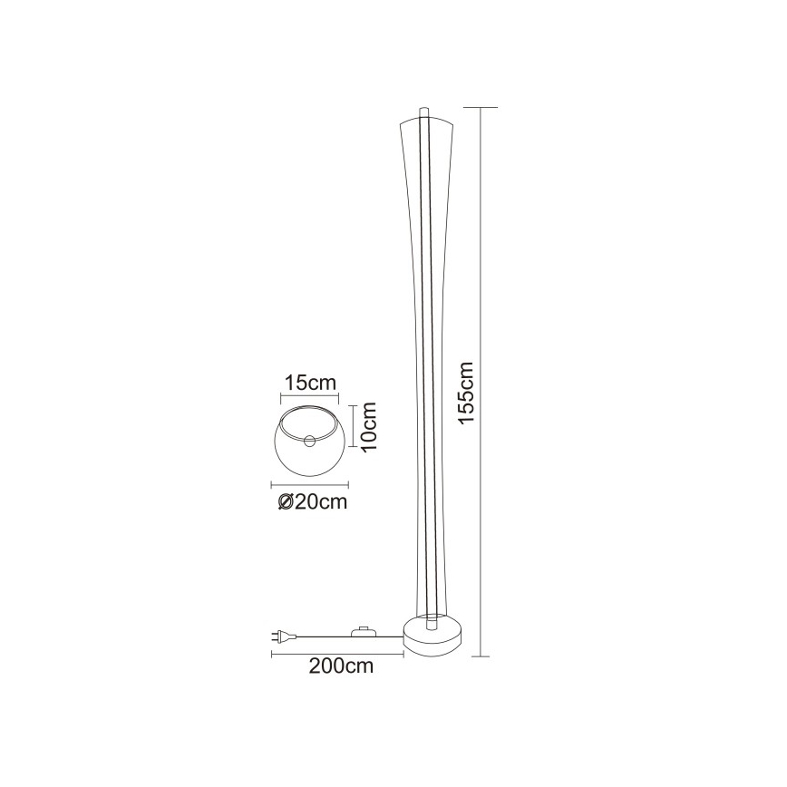Globo - LED Stojací lampa LED/48W/230V 2700/4000/6000K
