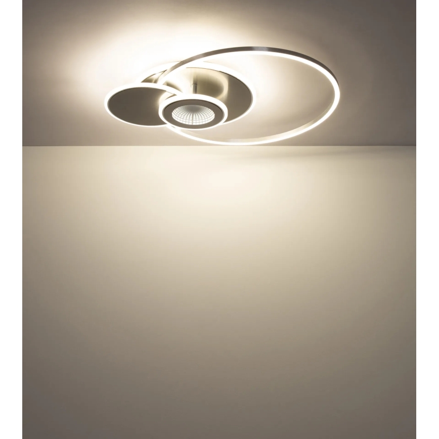 Globo - LED Stmívatelné stropní svítidlo LED/24W/230V 2700-6500K 45x56 cm stříbrná + dálkové ovládání