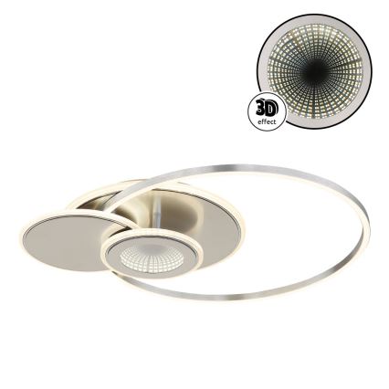 Globo - LED Stmívatelné stropní svítidlo LED/24W/230V 2700-6500K 45x56 cm stříbrná + dálkové ovládání