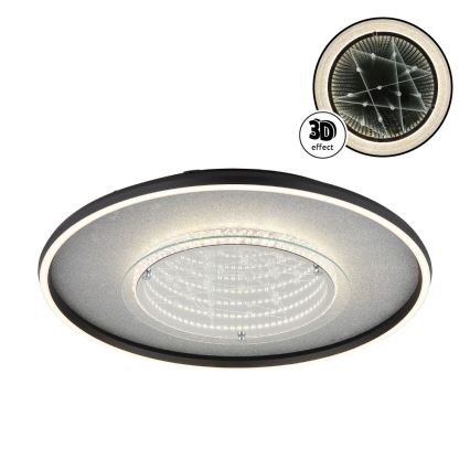 Globo - LED Stropní svítidlo LED/40W/230V 3000/4000/6000K pr. 51,5 cm černá