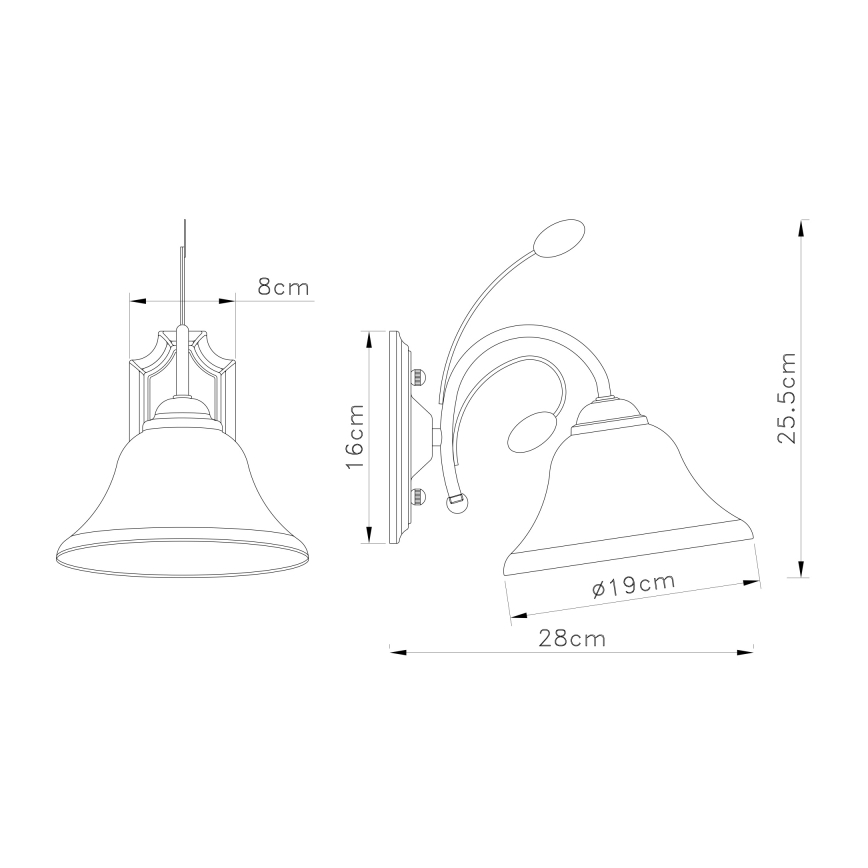 Globo - Nástěnné svítidlo 1xE27/60W/230V