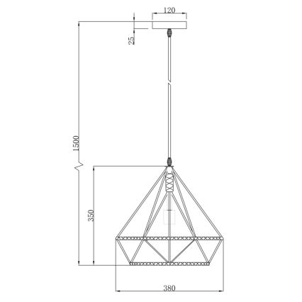 Globo 69029 - Lustr na lanku ULLEU 1xE27/60W/230V