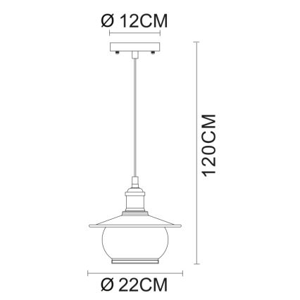 Globo 69030 - Závěsné svítidlo 1xE27/60W