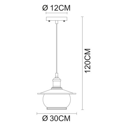 Globo 69030H - Závěsné svítidlo 1xE27/60W