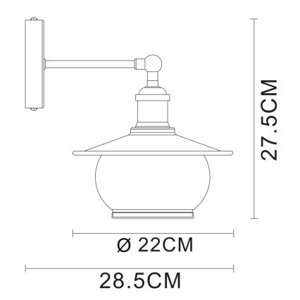 Globo 69030W - Nástěnné svítidlo 1xE27/60W